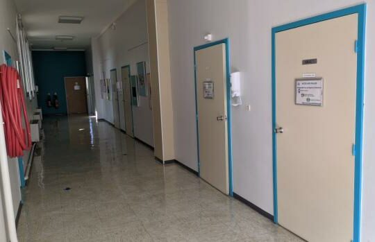 Le couloir des salles de cours